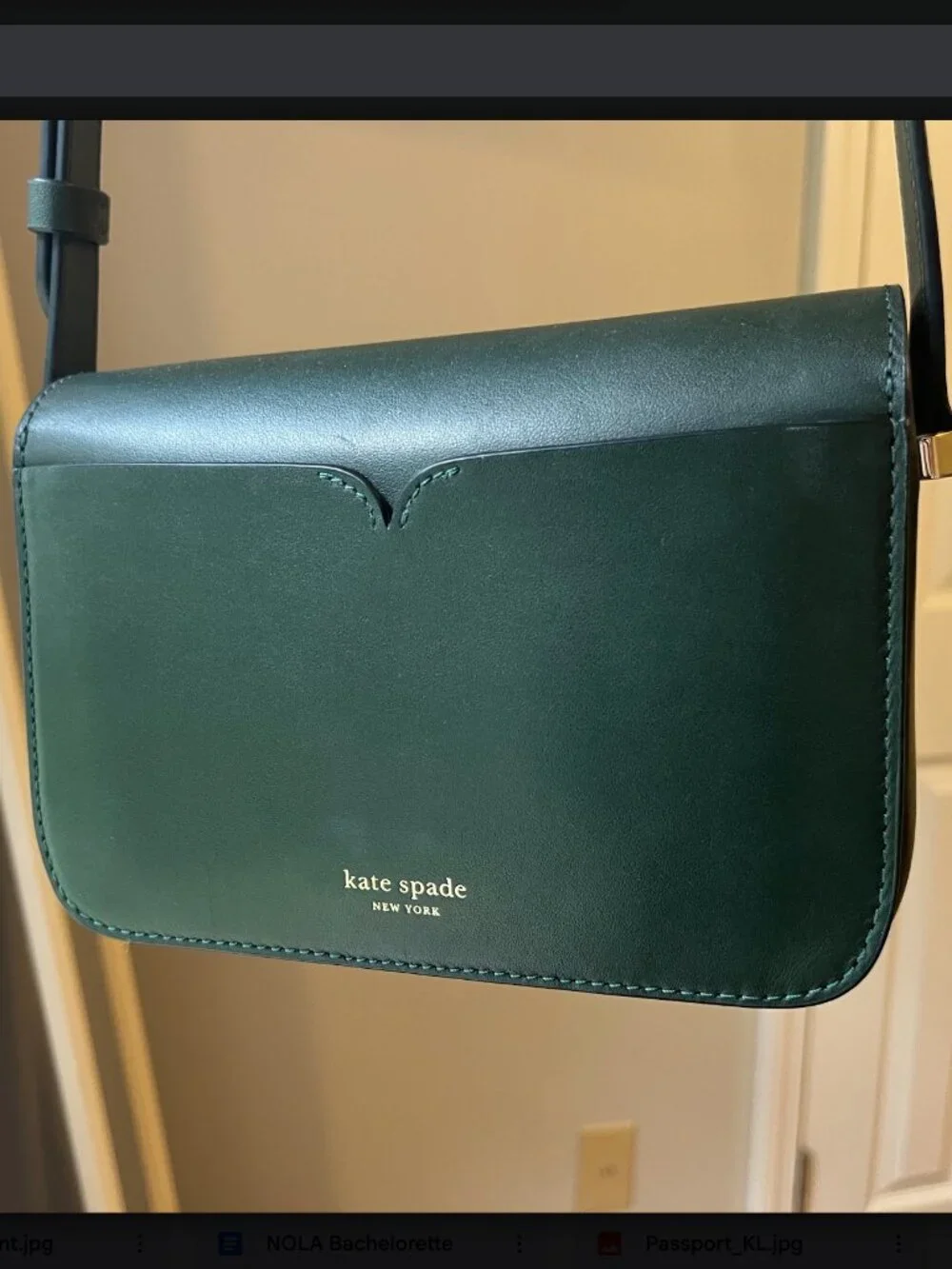 kate spade Nicola Twistlock Small Shoulder Bag in Deep Evergreen